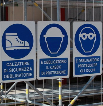 Segnaletica dedicata alla sicurezza sul lavoro