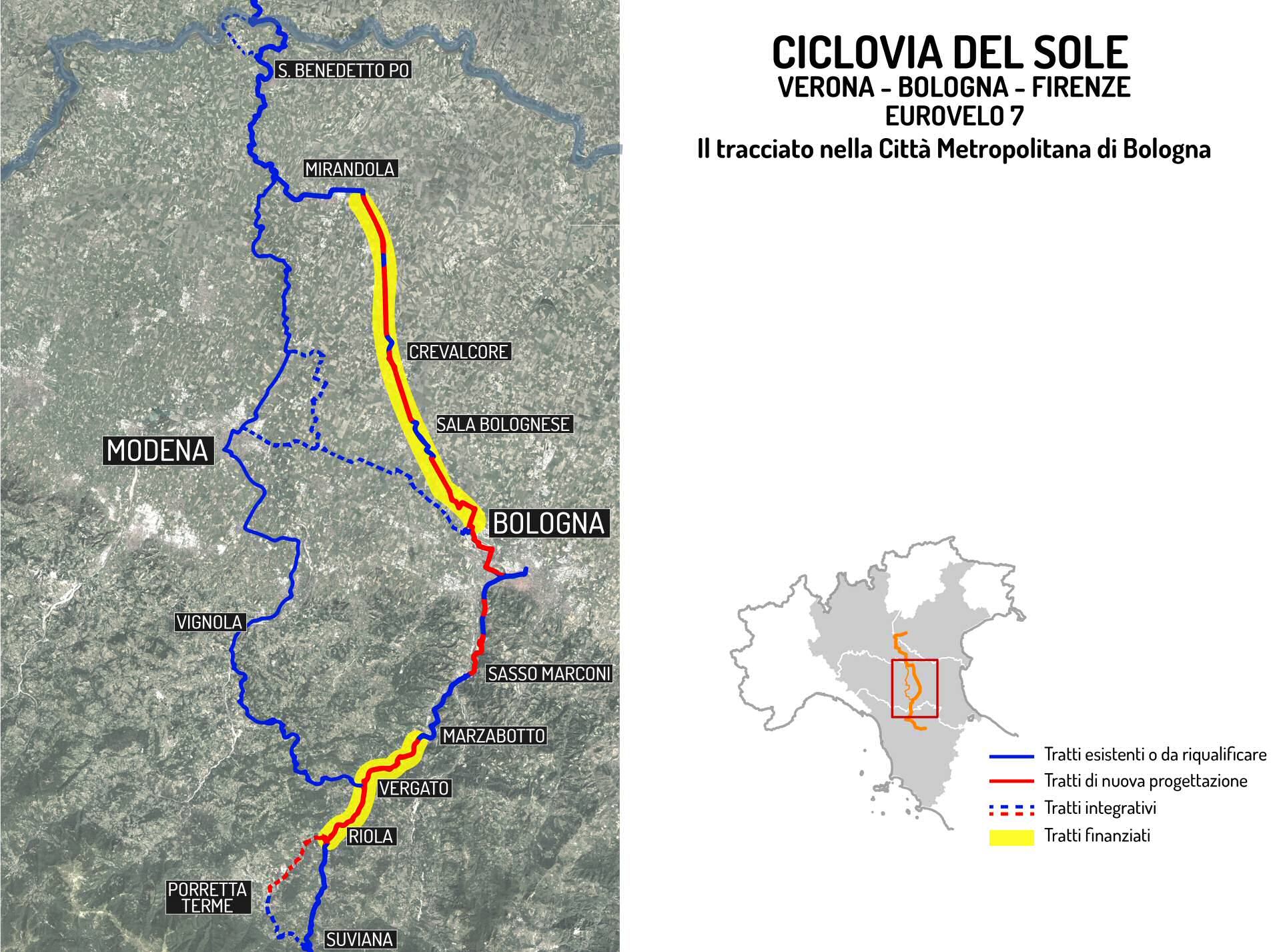 Mappa tratto bolognese