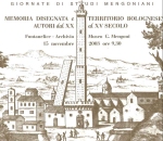 Memoria disegnata e territorio bolognese. Autori dal XX al XV secolo