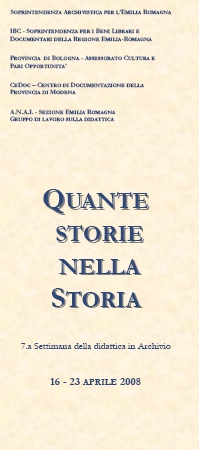 Quante storie nella storia - 7^ settimana della didattica in archivio