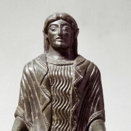 Statuetta in bronzo di offerente, V secolo a.C. (stipe votiva di Monteacuto Ragazza). Museo Civico Archeologico di Bologna 