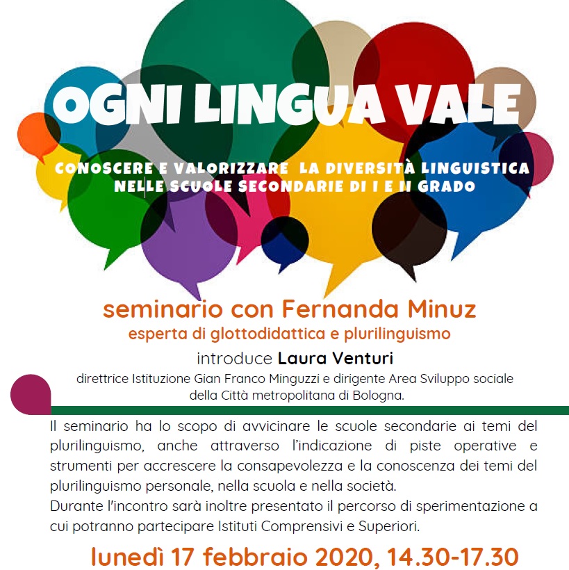 Ogni lingua vale, conoscere e valorizzare la diversità linguistica nelle scuole secondarie di I e II grado