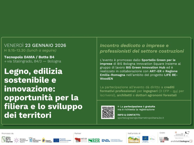 BIS GREEN: filiera foresta-legno, il nodo della filiera locale al centro dell'incontro del 23 gennaio