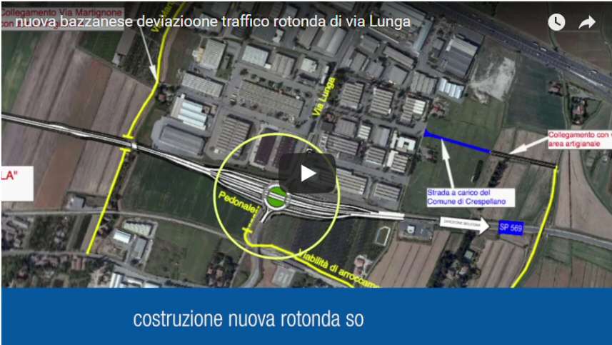 Nuova Bazzanese, deviazioni al traffico dal 28 maggio per la realizzazione della nuova rotatoria sopraelevata in via Lunga