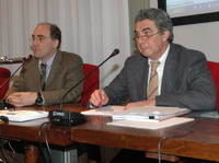 L'assessore Benuzzi e il rappresentante della Banca d'Italia - Archivio Provincia di Bologna