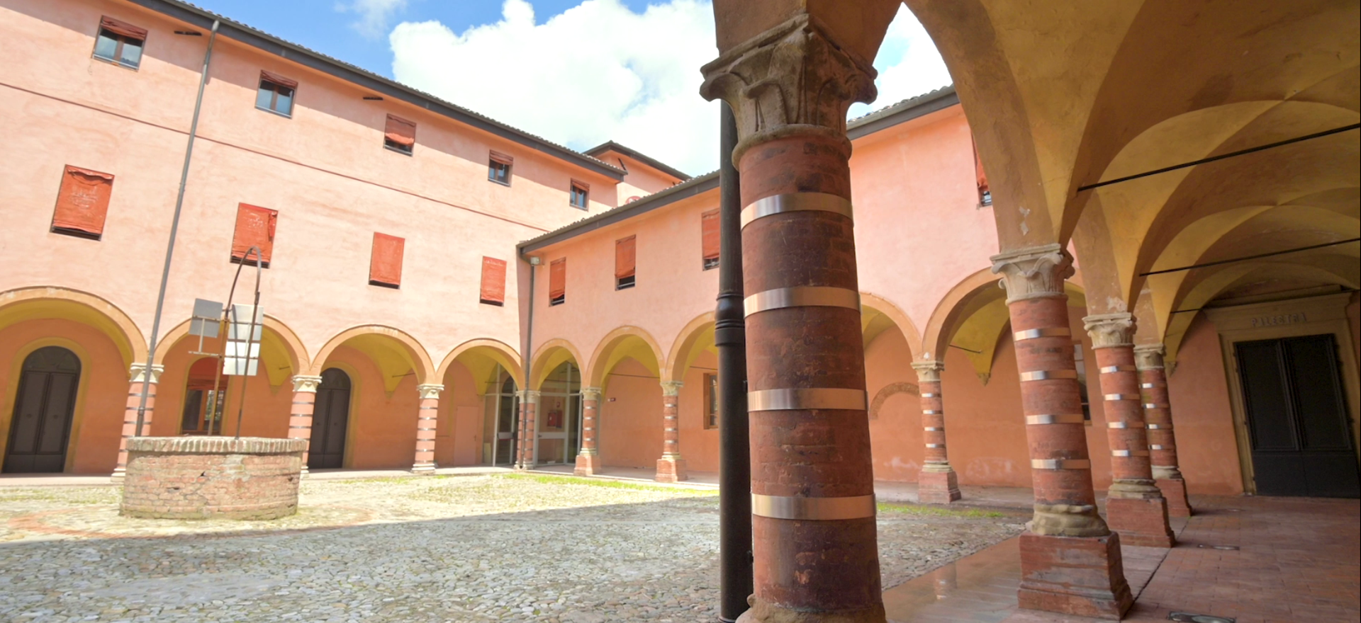 Il chiostro di San Francesco - Foto tratta dal video deo Comune di San Giovanni in Persiceto