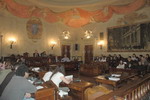 Un momento della 'seduta consiliare' - Archivio Provincia di Bologna