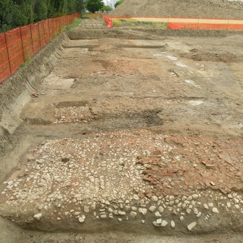 Unione Reno Galliera: trovati resti di un'antica strada romana, forse la Via Aemilia Altinate
