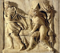 Bassorilievo "Giuseppe e la moglie di Putifarre"