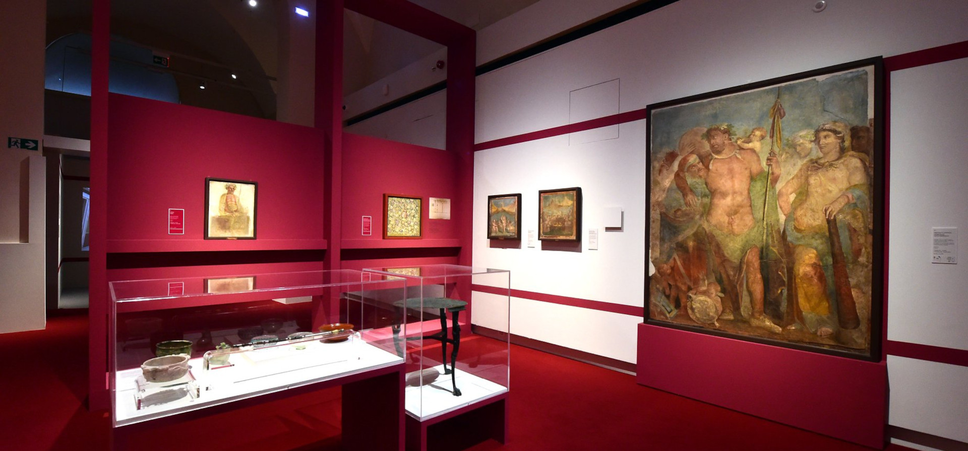 Bologna, Museo Civico Archeologico - Una sala della mostra dedicata ai pittori di Pompei