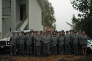 Agenti della Polizia Provinciale davanti alla nuova sede