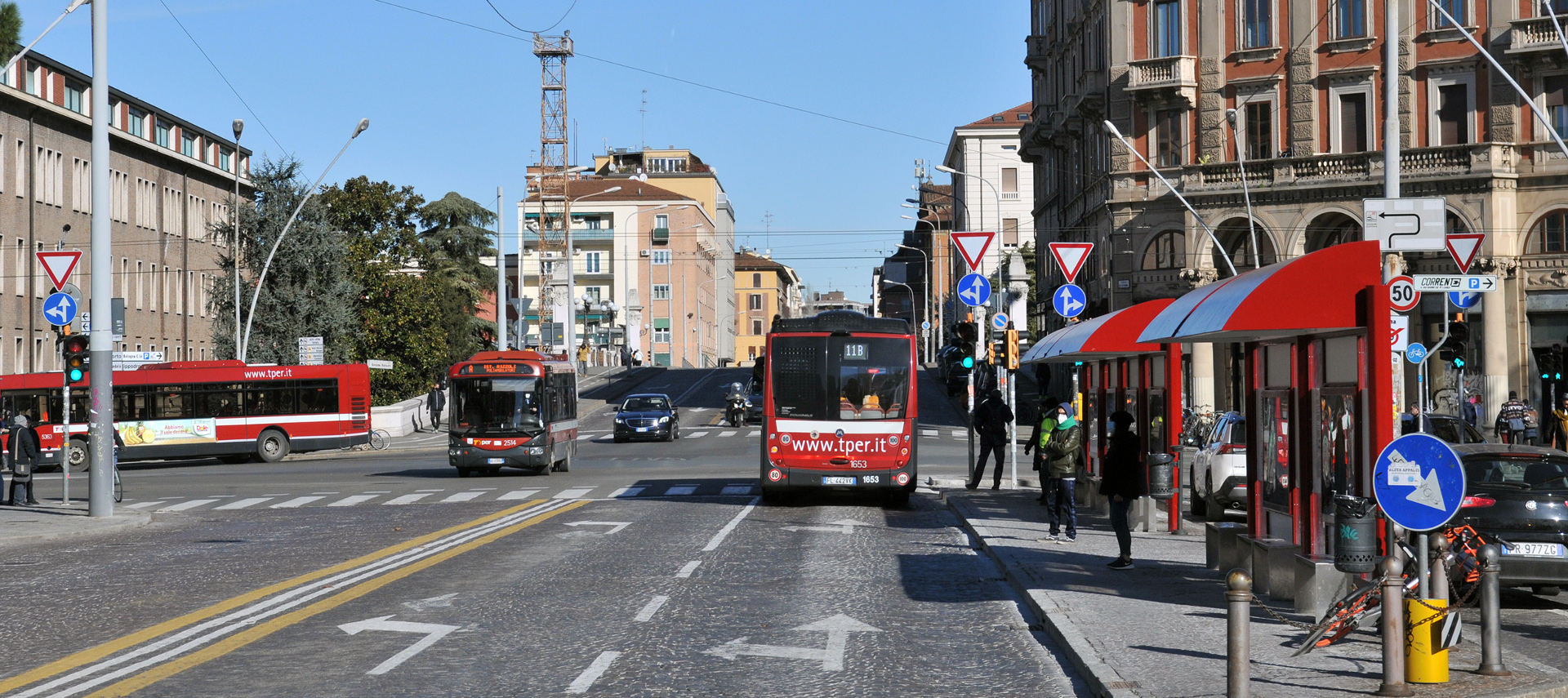 Fermata del bus a Bologna