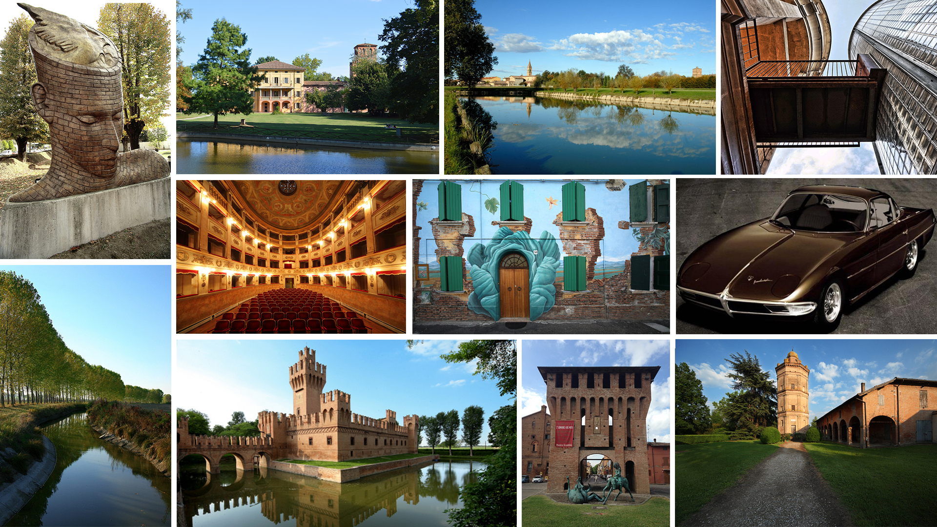 Collage di immagini del territorio - Archivio Città metropolitana di Bologna