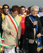 La presidente Draghetti e il sindaco Rebecchi durante l'inaugurazione