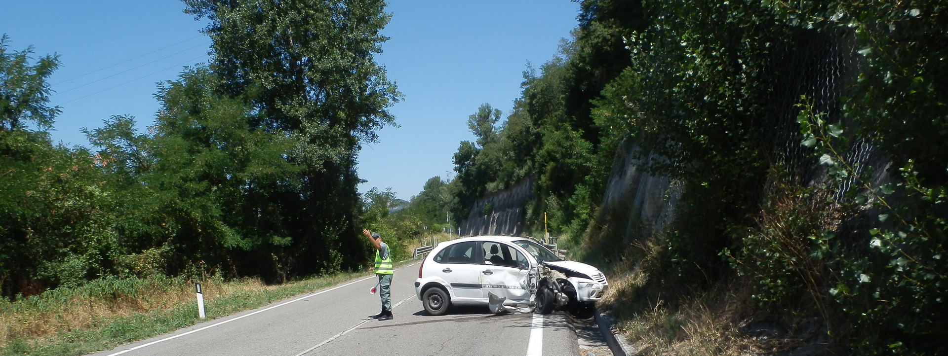 Foto: incidente stradale. Archivio Città metropolitana di Bologna