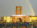 Doppio arcobaleno per il Bologna