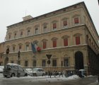 Neve su palazzo Malvezzi