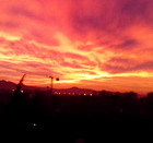 Tramonto rosso su Bologna