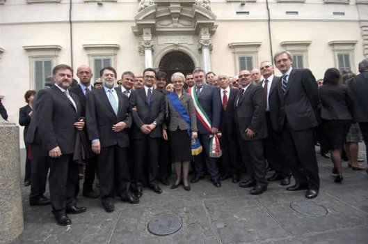 La delegazione della Provincia a Roma
