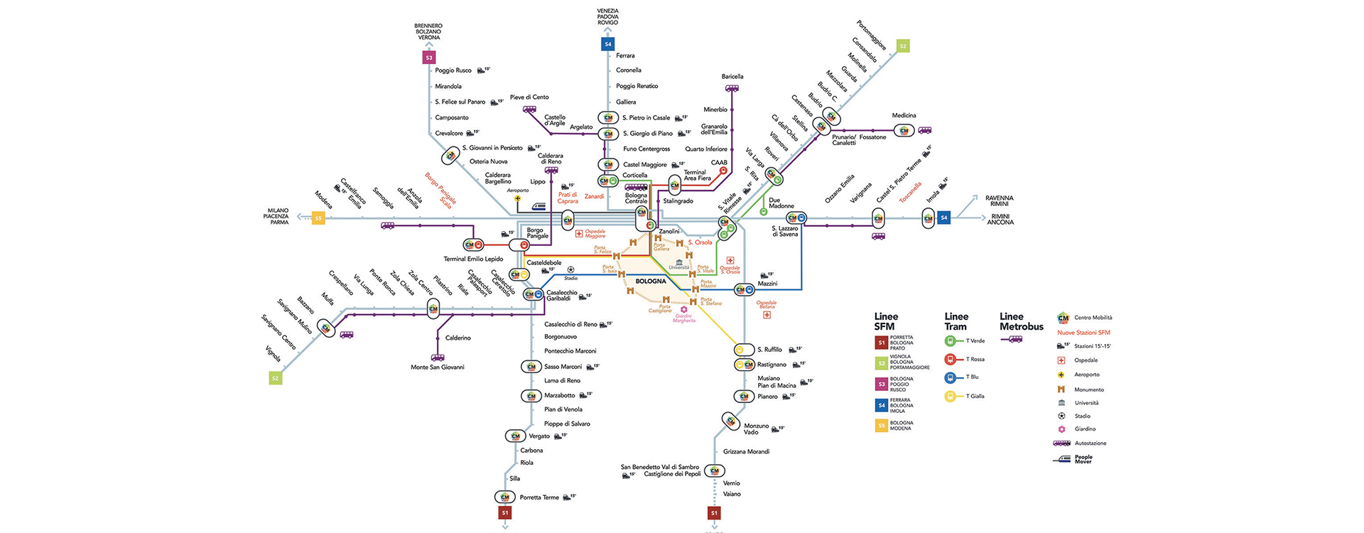 La rete del trasporto pubblico metropolitana - TPM