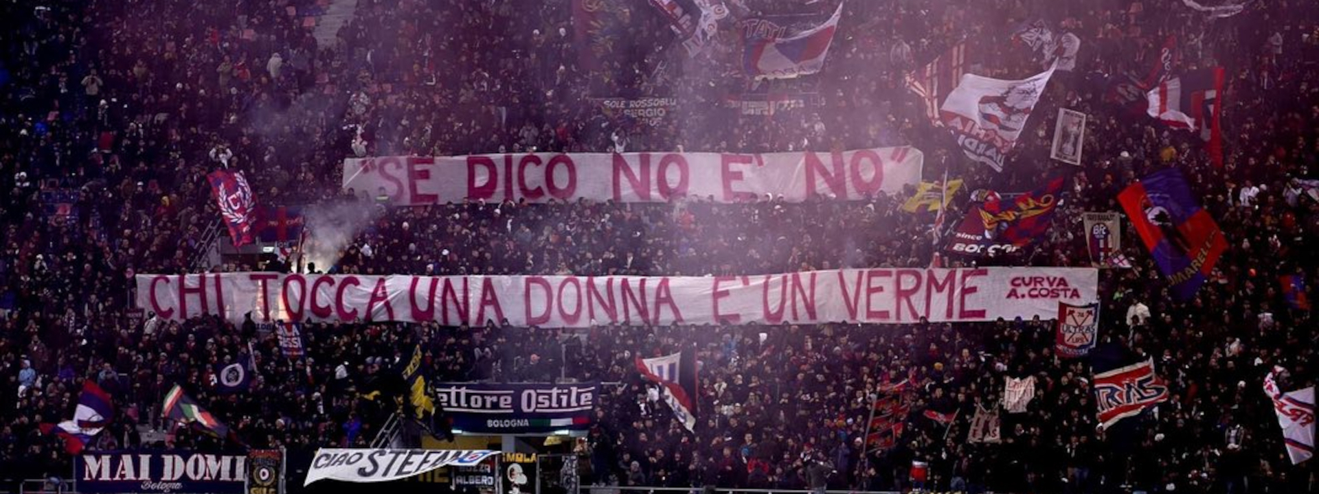 Striscioni allo stadio - Bologna for Community