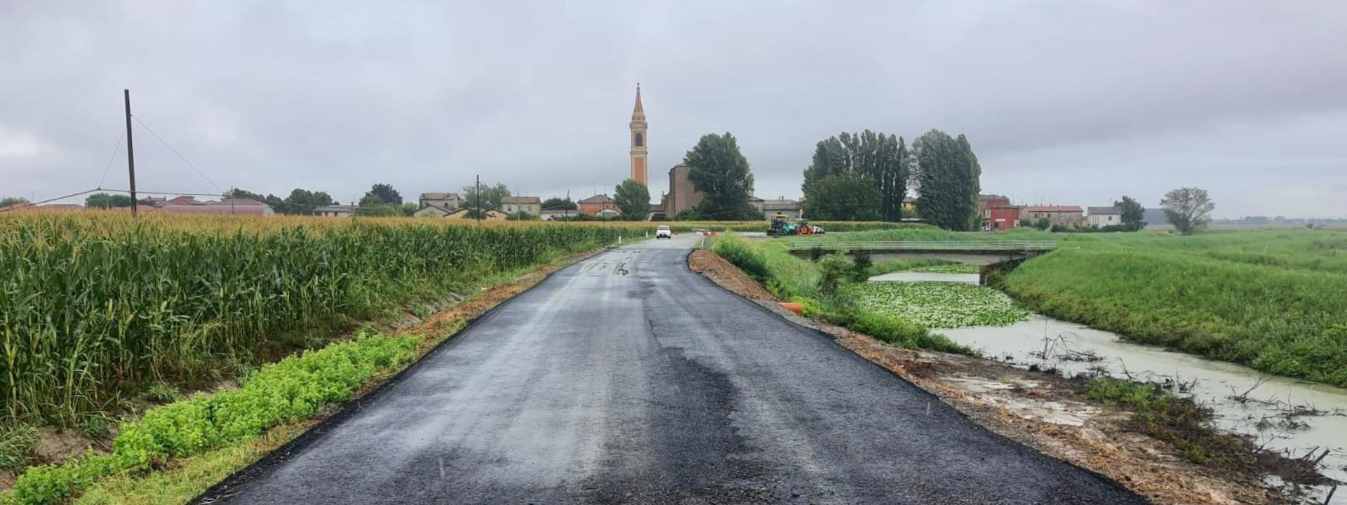 Veduta della SP 12 Basso Reno