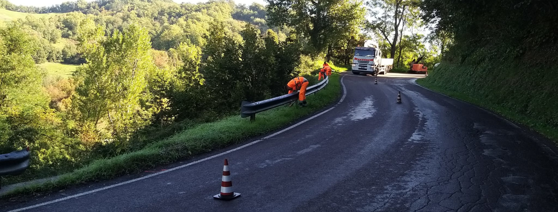 Immagine di lavori su una strada provinciale 