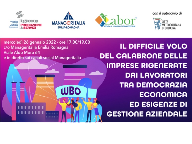 Workers BuyOut: il 26 gennaio un incontro promosso da Manageritalia