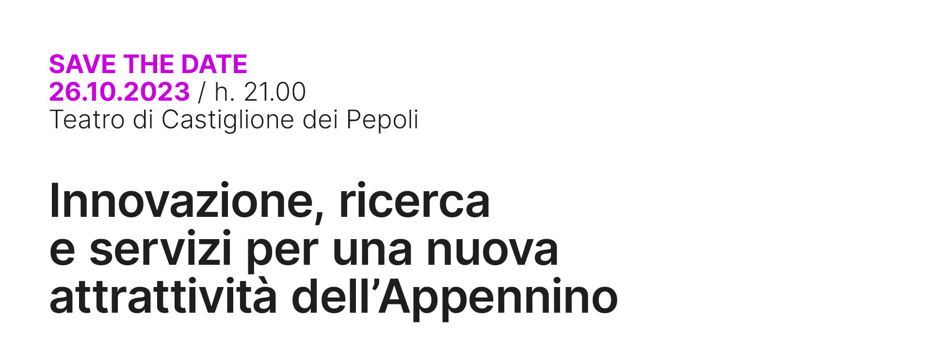 Innovazione, ricerca e servizi per una nuova attrattività dell'Appennino