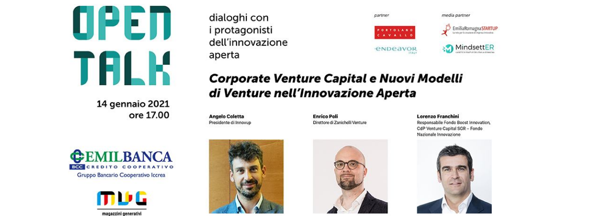 immagine Open Talk by MUG: Corporate Venture Capital e nuovi modelli di Venture nell'Innovazione Aperta
