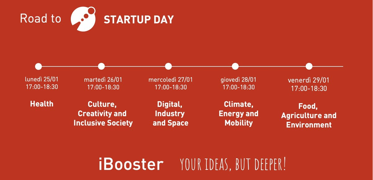 Calendario iBooster: inspirational talks per futuri startupper