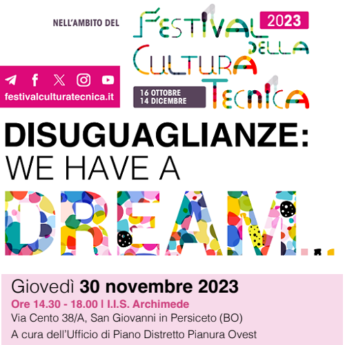 Ciclo “Disuguaglianze: We Have A Dream…”: prossimo appuntamento 30 novembre