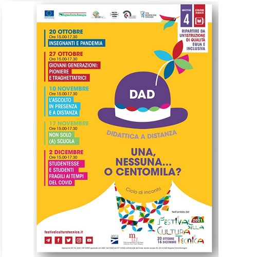 Online i 5 incontri del ciclo “DAD Didattica a Distanza – Una, nessuna… o centomila?”