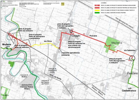 Castelfranco Emilia: via ai lavori per la ciclabile