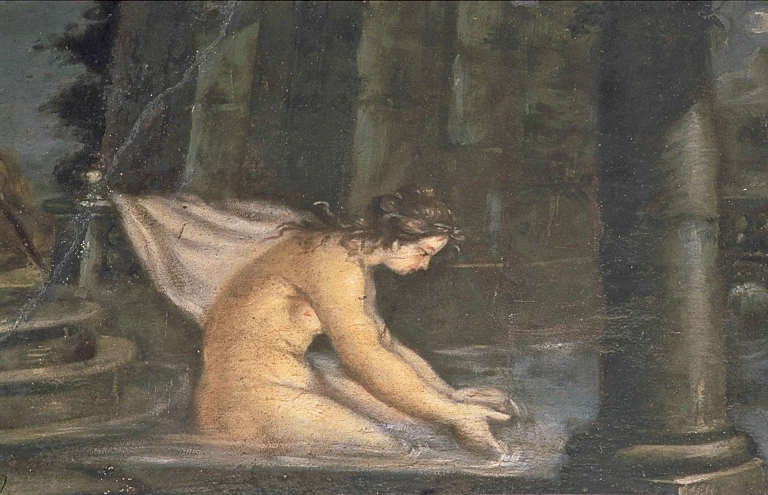 Il bagno di Giuditta Fregio, sec. XVII prima metà, Palazzo Tozzoni